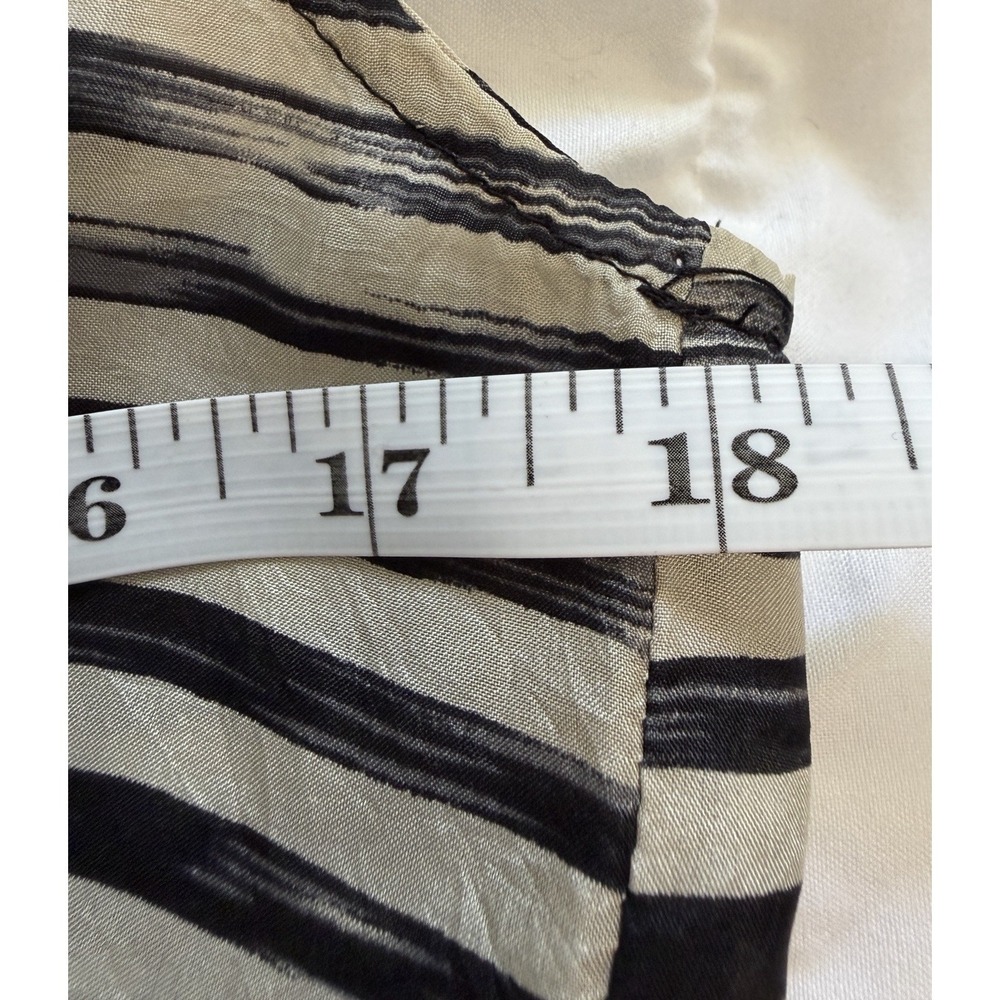 Anthropologie Nanette Lepore 100% Silk Embroidered Ombre Chocolate Brown Boho 8 - Picture 9 of 11